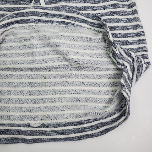 Dakini Skirt Size Large Gray White Striped Pull-On Drawstring Womens - Picture 9 of 10